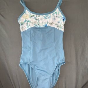 Blue Floral print Ainsliewear Leotard Size S
